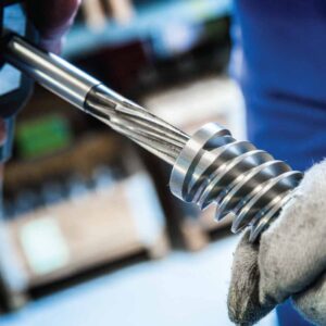 varimixer - craftmanship - A worm shaft for the attachment drive on an AR model