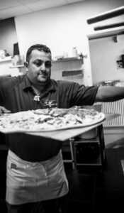 varimixer - pizza special into oven