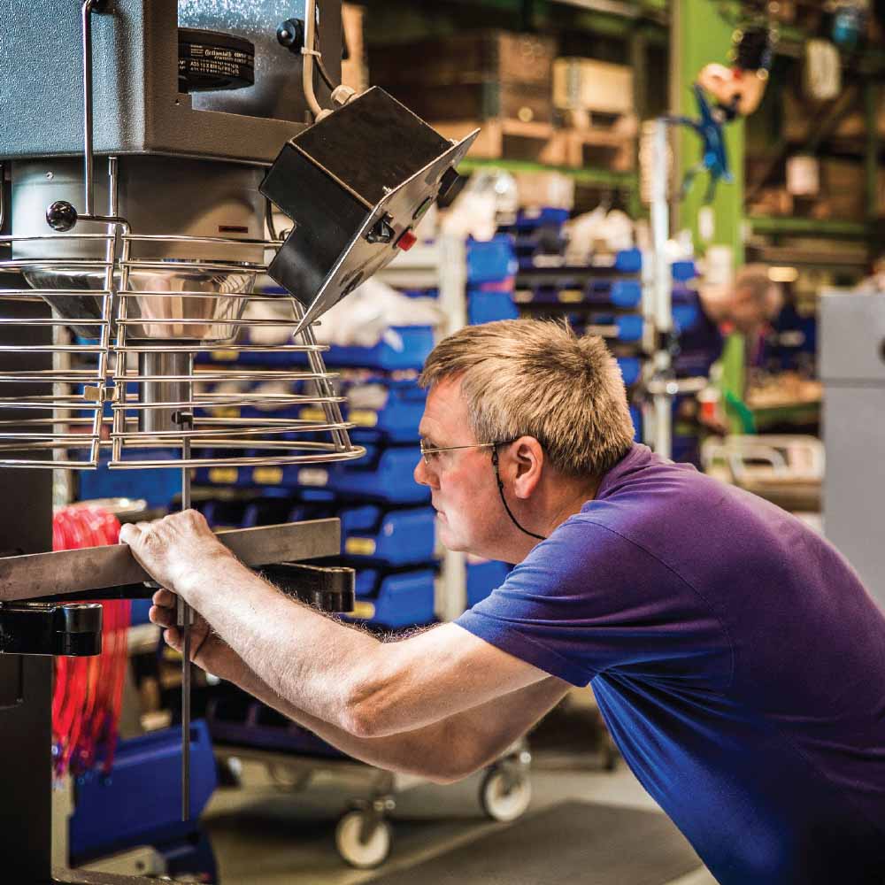 varimixer - production - bowl arm adjustment