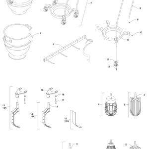 Varimixer AR200 VL4 - Spare Parts - bowls and mixing tools