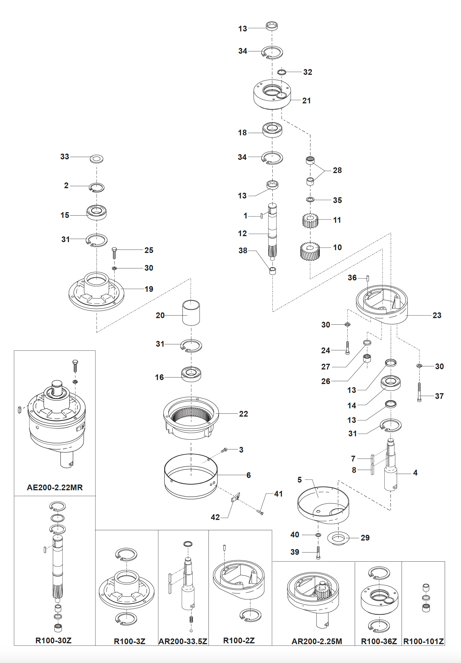 varimixer_ar200_vl4_spare_parts_planetary_head - Varimixer Varimixer AR200 VL4 - Reservedele - planetarisk hoved