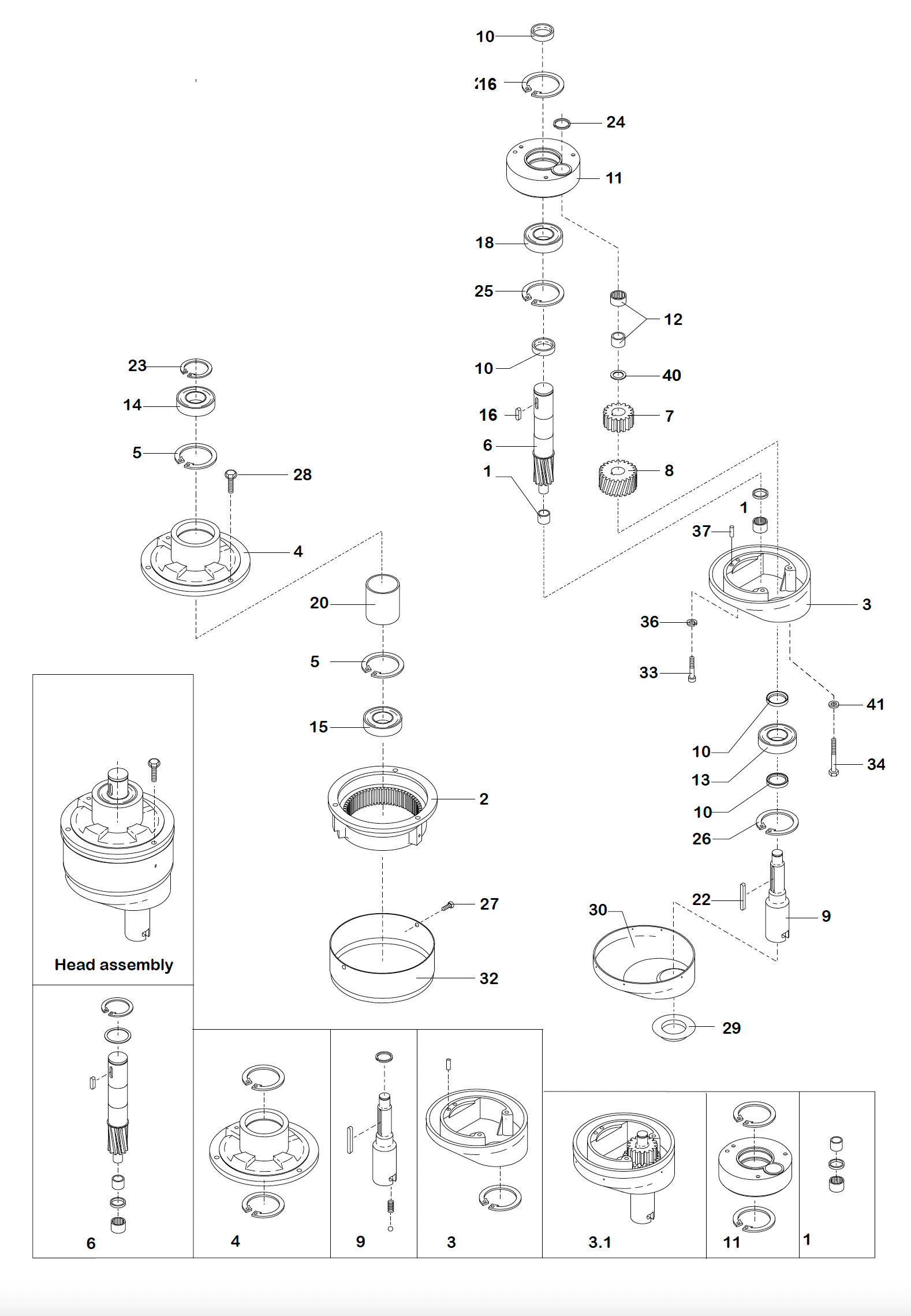 varimixer_ar30_vl1_reservedele_planetarisk_hoved - Varimixer Varimixer AR30 VL1 - Reservedele - planetarisk rørehoved