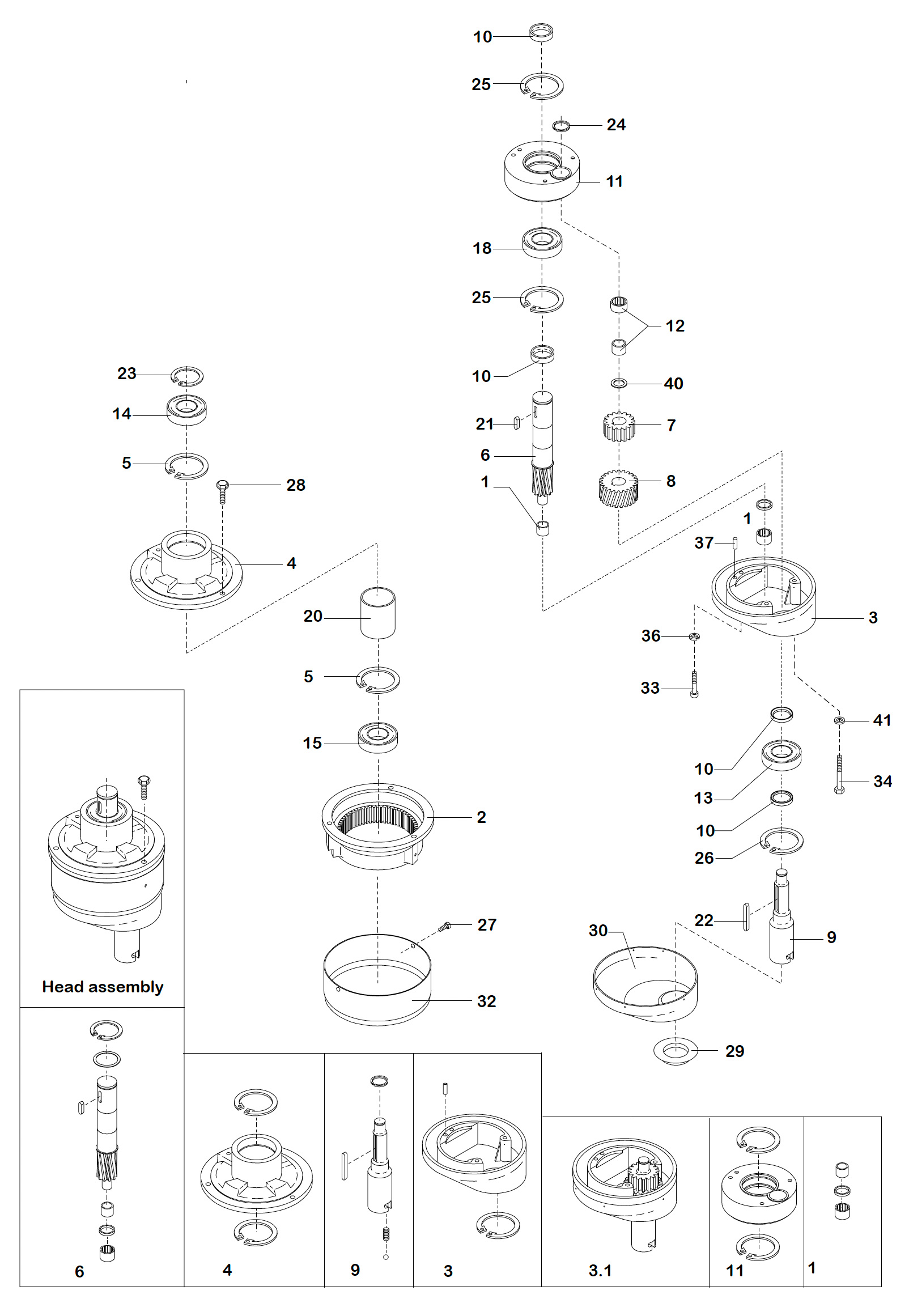 varimixer_ar60_vl1_reservedele_planetarisk_hoved - Varimixer Varimixer AR60 VL1 - Reservedele - planetarisk rørehoved