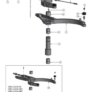 Varimixer ERGO60 VL4 - Spare Parts - bowl arms 60005549 60005968