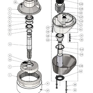varimixer_ergo140_vl5_spare_parts_planetary_head - Varimixer Varimixer ERGO140 VL5 - Reservedele - planetarisk hoved