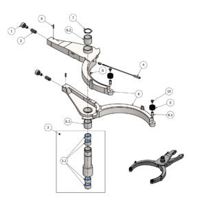 Varimixer ERGO60 VL5 - Spare Parts - bowl arms