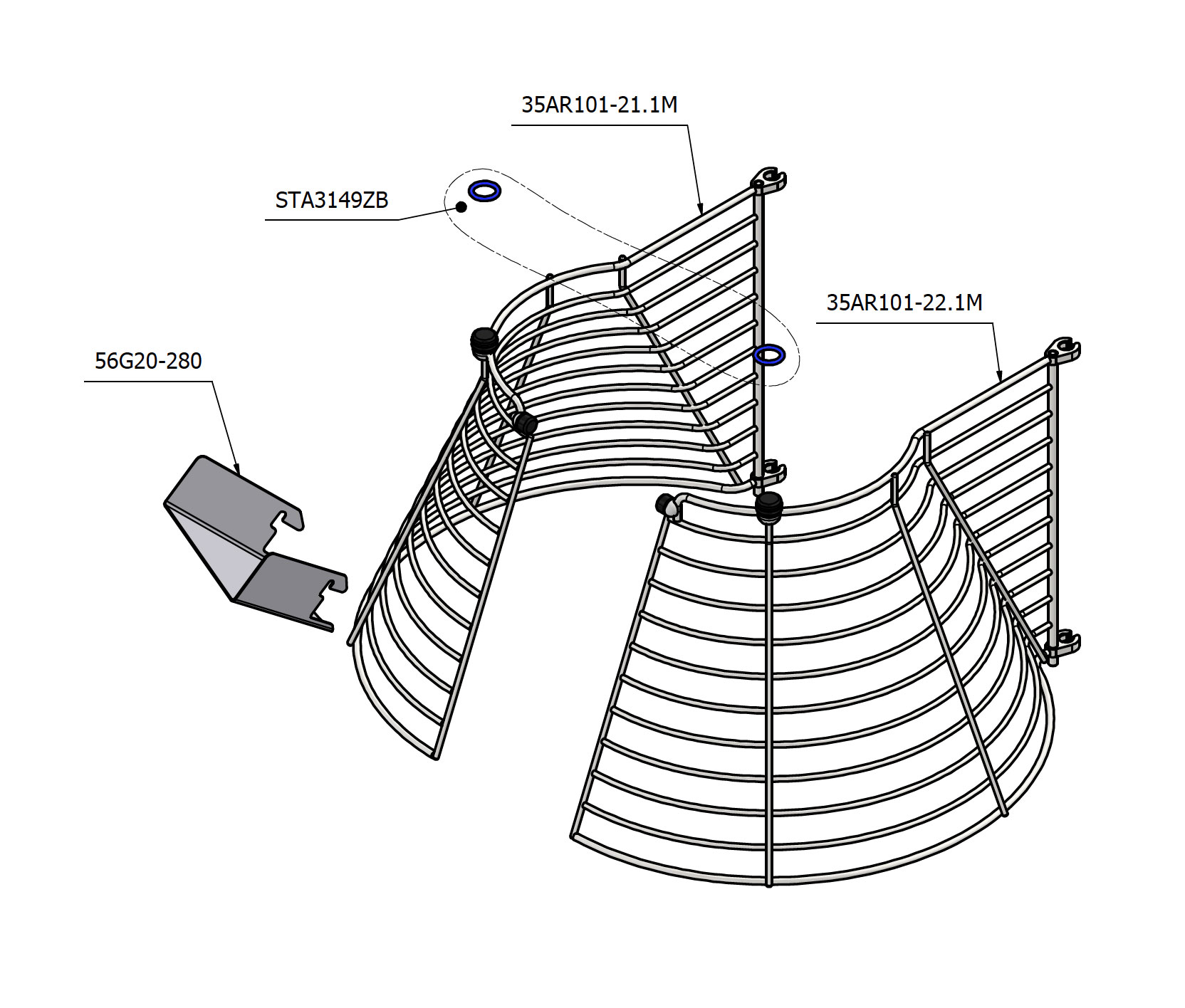 varimixer_ergo100_vl5_spare_parts_safety_guard_2 - Varimixer Varimixer ERGO100 VL5 - Reservedele - sikkerhedsskærm 2