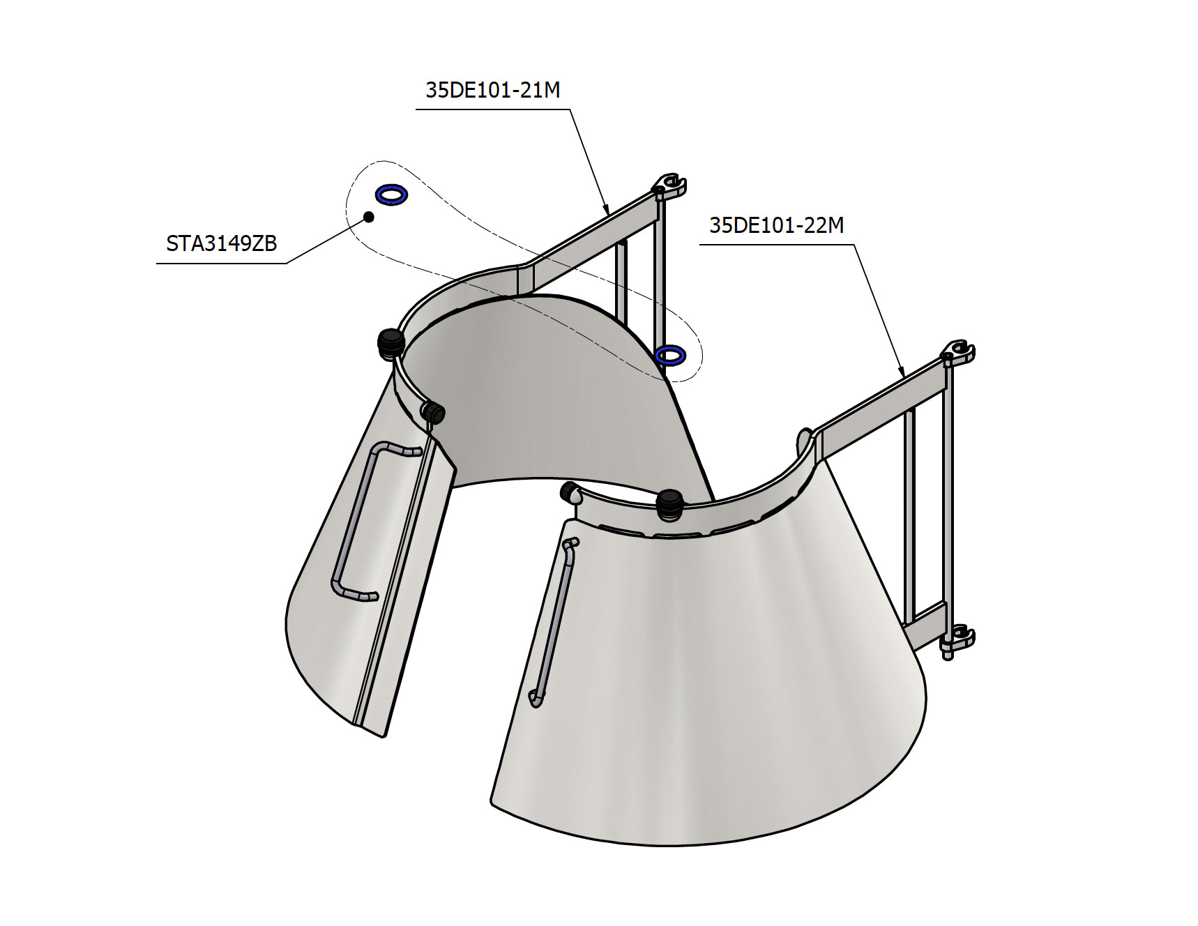 varimixer_ergo100_vl5_spare_parts_safety_guard_3 - Varimixer Varimixer ERGO100 VL5 - Reservedele - sikkerhedsskærm 3