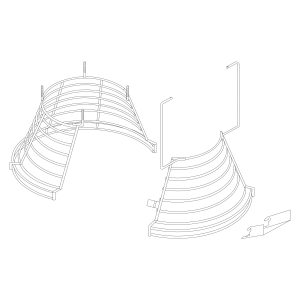 Fixed safety guard 140L, grid