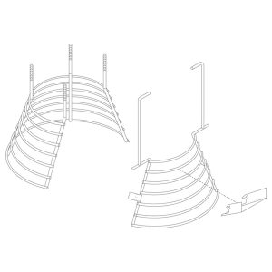 Fixed safety guard 40L, grid
