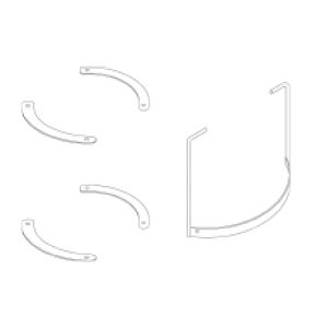 Brackets fixed safety guard 60L, plastic